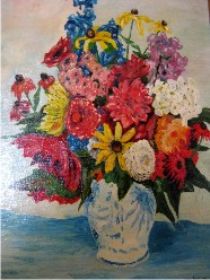 Ölbild Blumenstrauß 1980